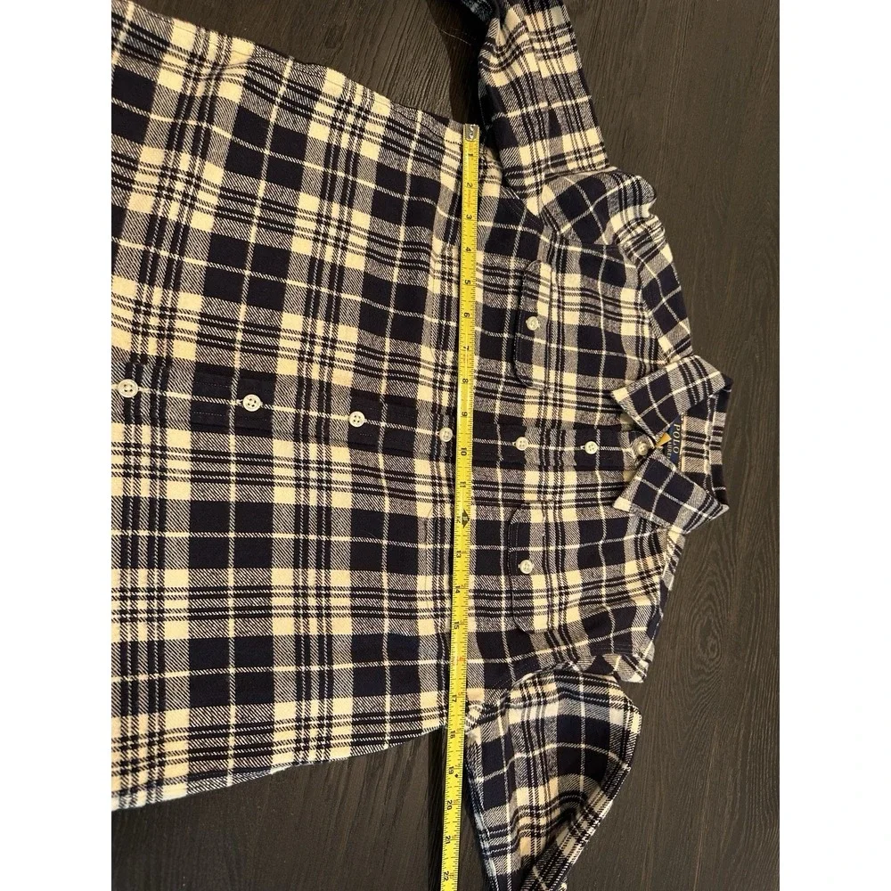 Polo Ralph Lauren Button Up‎ Shirt Boys Size 12 Long Sleeve Blue Plaid